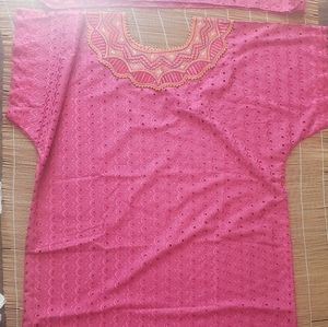 Pink African free size kaftan
